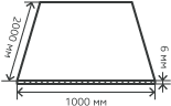 Лист нержавеющий  6х1000х2000  мм.  AISI 304 (08Х18Н10) горячекатаный,  матовый